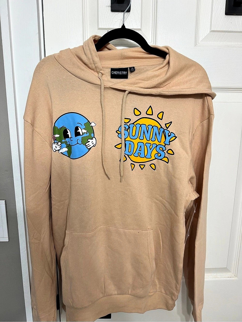 Chemistry Sunny Days Graphic Hoodie in Brown Like New